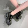 imageSHEMEE Womens Platform Oxfords Chunky Heels Loafer Lug Sole Lace Up Derby Shoes Comfort Business Work Office Dress PumpsBlack Patent X09