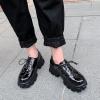 imageSHEMEE Womens Platform Oxfords Chunky Heels Loafer Lug Sole Lace Up Derby Shoes Comfort Business Work Office Dress PumpsBlack Patent X10