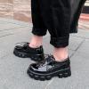 imageSHEMEE Womens Platform Oxfords Chunky Heels Loafer Lug Sole Lace Up Derby Shoes Comfort Business Work Office Dress PumpsBlack Patent X10
