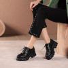 imageSHEMEE Womens Platform Oxfords Chunky Heels Loafer Lug Sole Lace Up Derby Shoes Comfort Business Work Office Dress PumpsBlack Pu C01