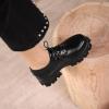 imageSHEMEE Womens Platform Oxfords Chunky Heels Loafer Lug Sole Lace Up Derby Shoes Comfort Business Work Office Dress PumpsBlack Pu C01