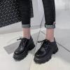 imageSHEMEE Womens Platform Oxfords Chunky Heels Loafer Lug Sole Lace Up Derby Shoes Comfort Business Work Office Dress PumpsBlack Pu X08