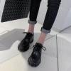 imageSHEMEE Womens Platform Oxfords Chunky Heels Loafer Lug Sole Lace Up Derby Shoes Comfort Business Work Office Dress PumpsBlack Pu X08