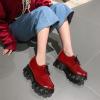 imageSHEMEE Womens Platform Oxfords Chunky Heels Loafer Lug Sole Lace Up Derby Shoes Comfort Business Work Office Dress PumpsRed Patent X06