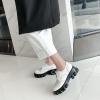 imageSHEMEE Womens Platform Oxfords Chunky Heels Loafer Lug Sole Lace Up Derby Shoes Comfort Business Work Office Dress PumpsWhite Patent X04