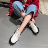 imageSHEMEE Womens Platform Oxfords Chunky Heels Loafer Lug Sole Lace Up Derby Shoes Comfort Business Work Office Dress PumpsWhite Patent X06