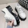 imageSHEMEE Womens Platform Oxfords Chunky Heels Loafer Lug Sole Lace Up Derby Shoes Comfort Business Work Office Dress PumpsWhite Patent X07