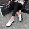 imageSHEMEE Womens Platform Oxfords Chunky Heels Loafer Lug Sole Lace Up Derby Shoes Comfort Business Work Office Dress PumpsWhite Patent X09