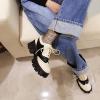 imageSHEMEE Womens Platform Oxfords Chunky Heels Loafer Lug Sole Lace Up Derby Shoes Comfort Business Work Office Dress PumpsWhiteBlack L12