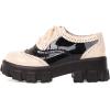imageSHEMEE Womens Platform Oxfords Chunky Heels Loafer Lug Sole Lace Up Derby Shoes Comfort Business Work Office Dress PumpsWhiteBlack L12