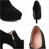imageSHEMEE Womens Platform Stiletto High Heel Ankle Booties Thin Heels Pumps Side Zip Short Boots ShoesBlackone