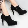 imageSHEMEE Womens Platform Stiletto High Heel Ankle Booties Thin Heels Pumps Side Zip Short Boots ShoesBlackone