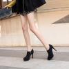 imageSHEMEE Womens Platform Stiletto High Heel Ankle Booties Thin Heels Pumps Side Zip Short Boots ShoesBlackone