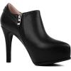 imageSHEMEE Womens Platform Stiletto High Heel Ankle Booties Thin Heels Pumps Side Zip Short Boots ShoesBlackpu01
