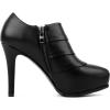 imageSHEMEE Womens Platform Stiletto High Heel Ankle Booties Thin Heels Pumps Side Zip Short Boots ShoesBlackpu02