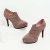 imageSHEMEE Womens Platform Stiletto High Heel Ankle Booties Thin Heels Pumps Side Zip Short Boots ShoesBrownone