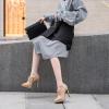 imageSHEMEE Womens Platform Stiletto High Heel Ankle Booties Thin Heels Pumps Side Zip Short Boots ShoesPatchwork Apricot