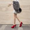 imageSHEMEE Womens Platform Stiletto High Heel Ankle Booties Thin Heels Pumps Side Zip Short Boots ShoesRed