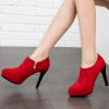 imageSHEMEE Womens Platform Stiletto High Heel Ankle Booties Thin Heels Pumps Side Zip Short Boots ShoesRedone