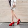 imageSHEMEE Womens Platform Stiletto High Heel Ankle Booties Thin Heels Pumps Side Zip Short Boots ShoesRedone