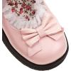 imageSHEMEE Womens Wedge Platform Mary Jane Pumps Buckle Ankle Strap Gothic Chunky Heels Sweet Cute Bow Cosplay ShoesPink