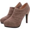 imageSHEMEE Womens Platform Stiletto High Heel Ankle Booties Thin Heels Pumps Side Zip Short Boots ShoesBrownone