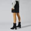 imageSHEMEE Womens Square Toe Block Heels Booties Chunky High Heeled Side Zipper Ankle Boots ShoesBlack Suede