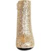 imageSHEMEE Womens Sequin Glitter Chunky Heel Booties Square Toe Sparkly Ankle Boots Mid Block Heels Wedding Bride Party ShoesGold1