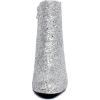 imageSHEMEE Womens Sequin Glitter Chunky Heel Booties Square Toe Sparkly Ankle Boots Mid Block Heels Wedding Bride Party ShoesSilver1