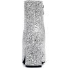 imageSHEMEE Womens Sequin Glitter Chunky Heel Booties Square Toe Sparkly Ankle Boots Mid Block Heels Wedding Bride Party ShoesSilver1