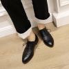 imageSHEMEE Womens Two Tone Oxfords Saddle Shoes Vintage Perforated Wingtip Brogues Laced Chunky Low Heels Pumps062 Black