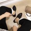 imageSHEMEE Womens Two Tone Oxfords Saddle Shoes Vintage Perforated Wingtip Brogues Laced Chunky Low Heels Pumps062 Black