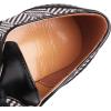 imageSHEMEE Womens Two Tone Oxfords Saddle Shoes Vintage Perforated Wingtip Brogues Laced Chunky Low Heels Pumps066 Black