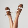 imageSHEMEE Womens Two Tone Oxfords Saddle Shoes Vintage Perforated Wingtip Brogues Laced Chunky Low Heels PumpsBrown