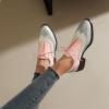 imageSHEMEE Womens Chunky Low Heels Oxfords Saddle Shoes Creeper Vintage Wingtip Brogues Perforated Flats Lace Up Pumps101 Pink