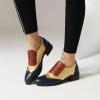 imageSHEMEE Womens Chunky Low Heels Oxfords Saddle Shoes Creeper Vintage Wingtip Brogues Perforated Flats Lace Up Pumps103 Gold