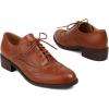 imageSHEMEE Womens Chunky Low Heels Oxfords Saddle Shoes Creeper Vintage Wingtip Brogues Perforated Flats Lace Up PumpsBrown