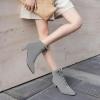 imageSHEMEE Womens Faux Suede Kitten Heels Ankle Boots Pointy Toe Lace Up Booties Small Low Heels Short Boot Office Party Dress ShoesGrey