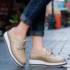 imageSHEMEE Womens Platform Low Heels Flat Lace Up Wingtip Oxfords Pumps Wedge Vintage Round Toe Brogues Dress ShoesApricot Patent