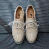 imageSHEMEE Womens Platform Low Heels Flat Lace Up Wingtip Oxfords Pumps Wedge Vintage Round Toe Brogues Dress ShoesApricot Patent
