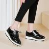 imageSHEMEE Womens Platform Low Heels Flat Lace Up Wingtip Oxfords Pumps Wedge Vintage Round Toe Brogues Dress ShoesBlack Patent
