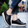 imageSHEMEE Womens Platform Low Heels Flat Lace Up Wingtip Oxfords Pumps Wedge Vintage Round Toe Brogues Dress ShoesBlack Pu