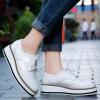 imageSHEMEE Womens Platform Low Heels Flat Lace Up Wingtip Oxfords Pumps Wedge Vintage Round Toe Brogues Dress ShoesWhite Patent