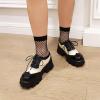 imageSHEMEE Patent Leather Chunky Mid Heels Wingtip Oxfords Lug Sole Brogues Platform Saddle Shoes for WomenPatent 1