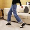 imageSHEMEE Patent Leather Chunky Mid Heels Wingtip Oxfords Lug Sole Brogues Platform Saddle Shoes for WomenPatent 3