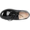 imageSHEMEE Patent Leather Chunky Mid Heels Wingtip Oxfords Lug Sole Brogues Platform Saddle Shoes for WomenPatent Black 1