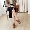 imageSHEMEE Womens Chunky Lace Up Vintage Oxfords Dress Pumps Round Toe Block Mid Heels Retro Brogues ShoesBrown Pu