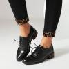 imageSHEMEE Womens Chunky Low Heels Oxfords Saddle Shoes Creeper Vintage Wingtip Brogues Perforated Flats Lace Up Derby Shoes106 Black