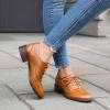 imageSHEMEE Womens Chunky Low Heels Oxfords Saddle Shoes Creeper Vintage Wingtip Brogues Perforated Flats Lace Up Derby Shoes106 Yellow