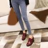 imageSHEMEE Womens Chunky Mid Heels Oxfords Vintage Round Square Toe Block Heeled Brogues Lace Up Work Offic Dress ShoesBurgundy